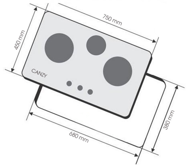 Bếp gas âm Canzy CZ 863