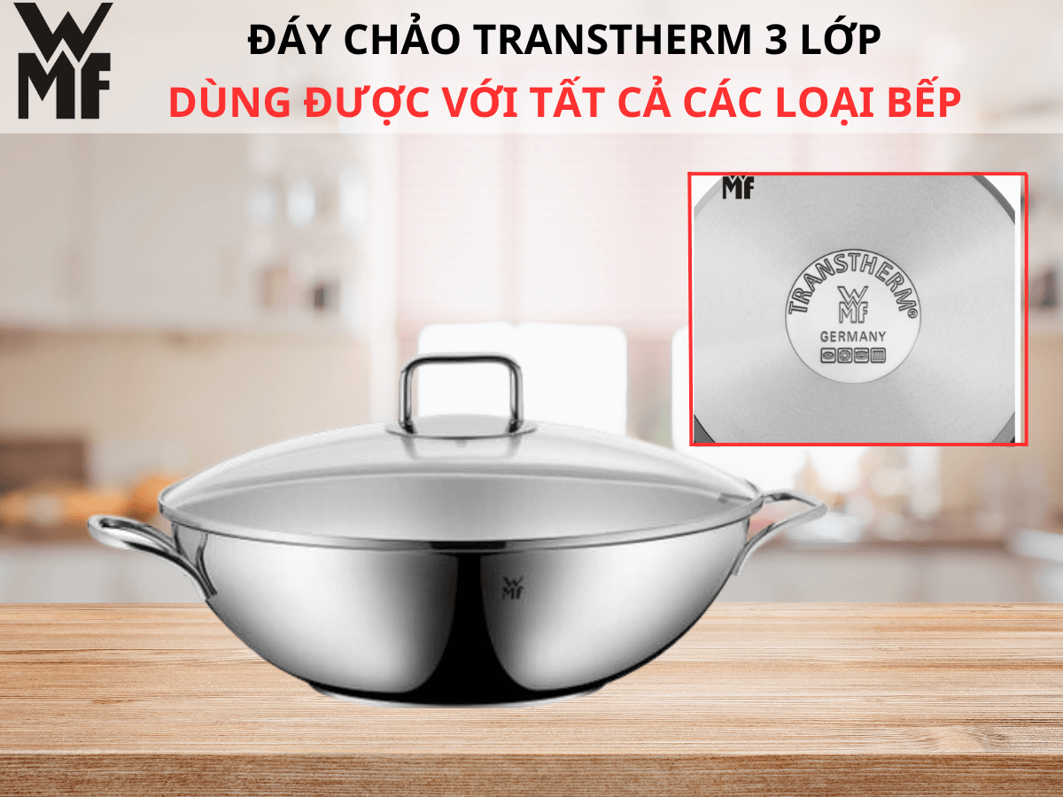 Chảo WMF WOK 28CM WITH 2 HANDLES 0799586040