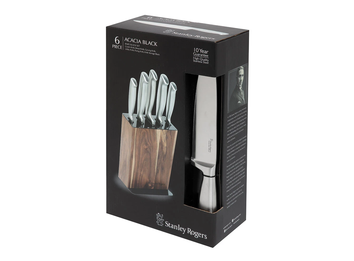 Bộ dao Stanley Rogers 6 món ACACIA BLACK