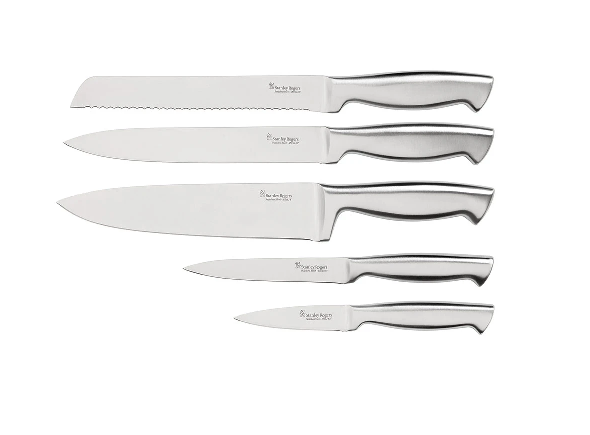 Bộ dao Stanley Rogers 6 món VERTICAL OVAL METALLIC PEWTER
