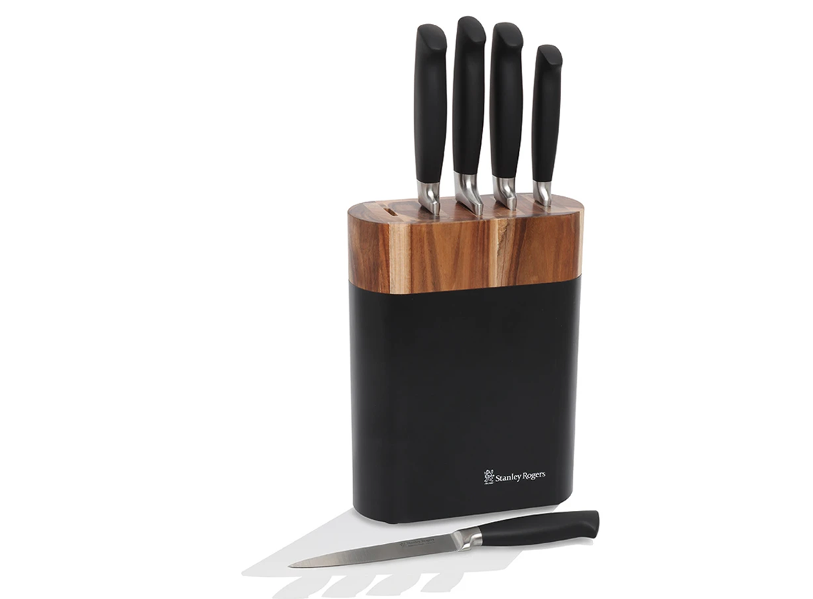 Bộ dao Stanley Rogers 6 món BLACK OVAL ACACIA