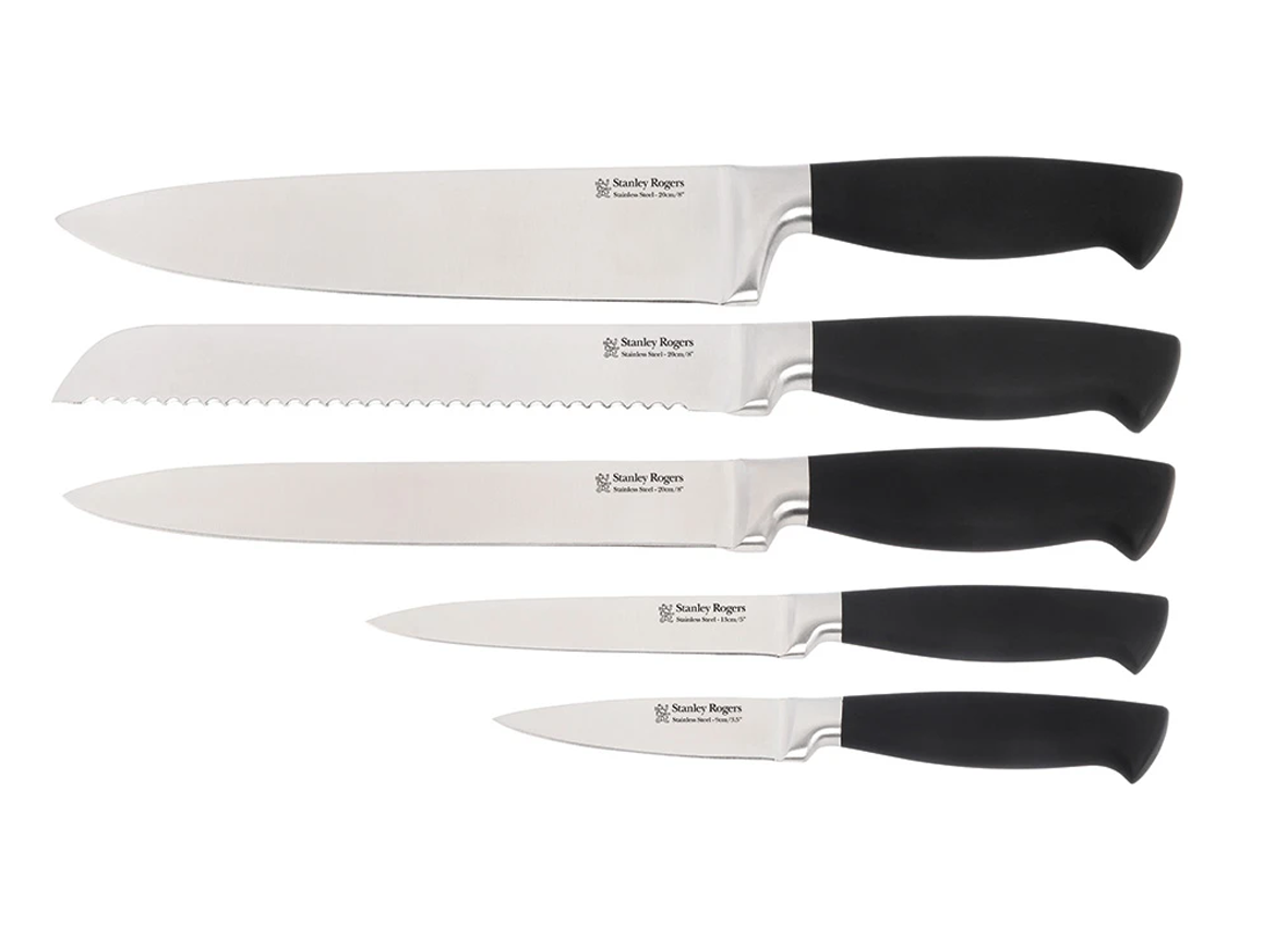 Bộ dao Stanley Rogers 6 món BLACK OVAL ACACIA