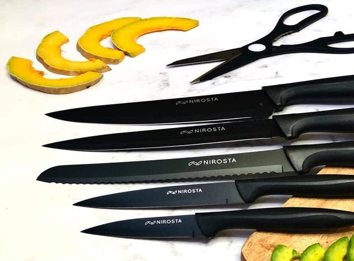 Bộ dao Nirosta 6 Món Đen