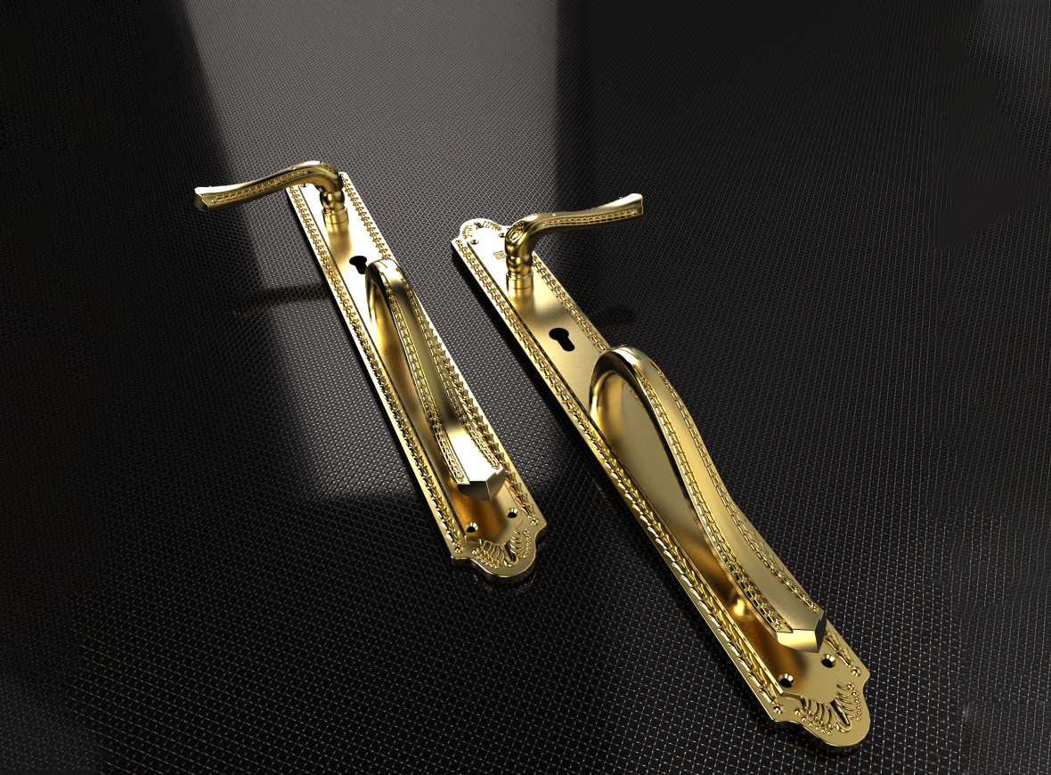Khóa tay nắm đại sảnh Huy Hoàng HC 8561 PVD GOLD TNHC8561DS-PVDGO