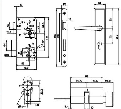 Bộ tay nắm gạt đế dài kiểu Oval Hafele 499.62.503
