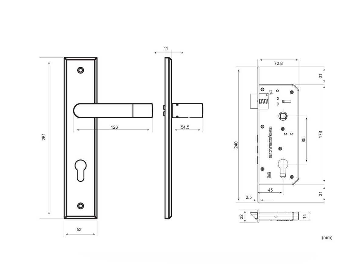 Khóa tay nắm Huy Hoàng TNSS5810