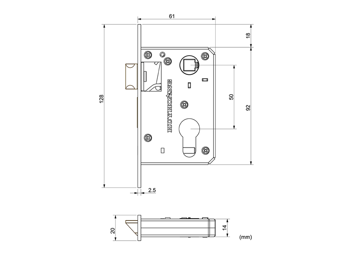 Khóa tay nắm Huy Hoàng TNEX5026