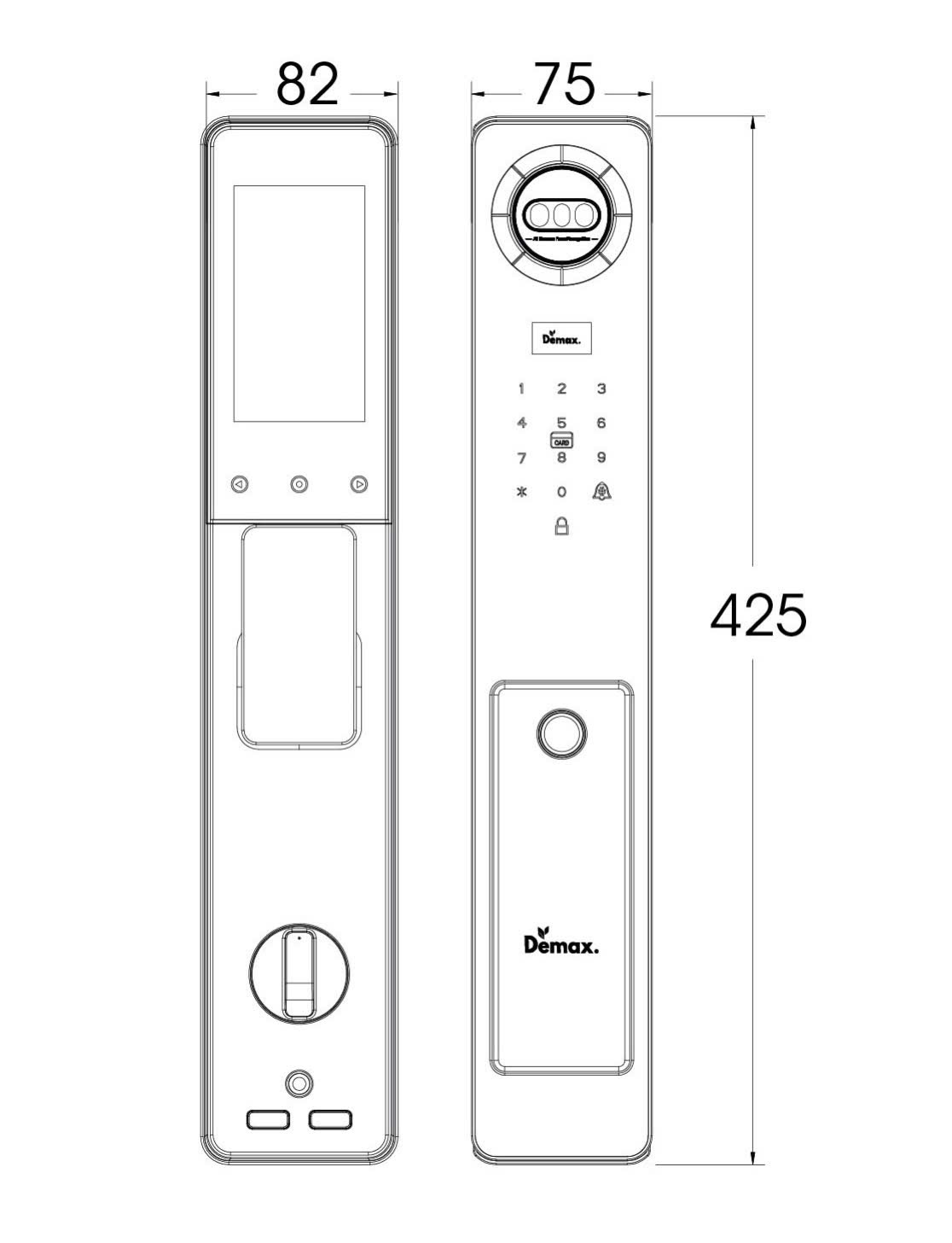 Khóa thông minh Demax EL 915 BN CNC VIDEO CALL REMOTE WIFI