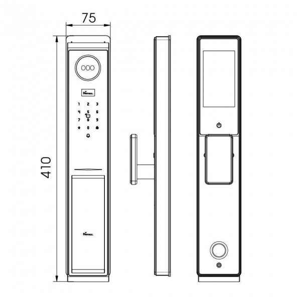 Khóa cửa thông minh Demax EL-C910CB CNC FACE ID REMOTE WIFI