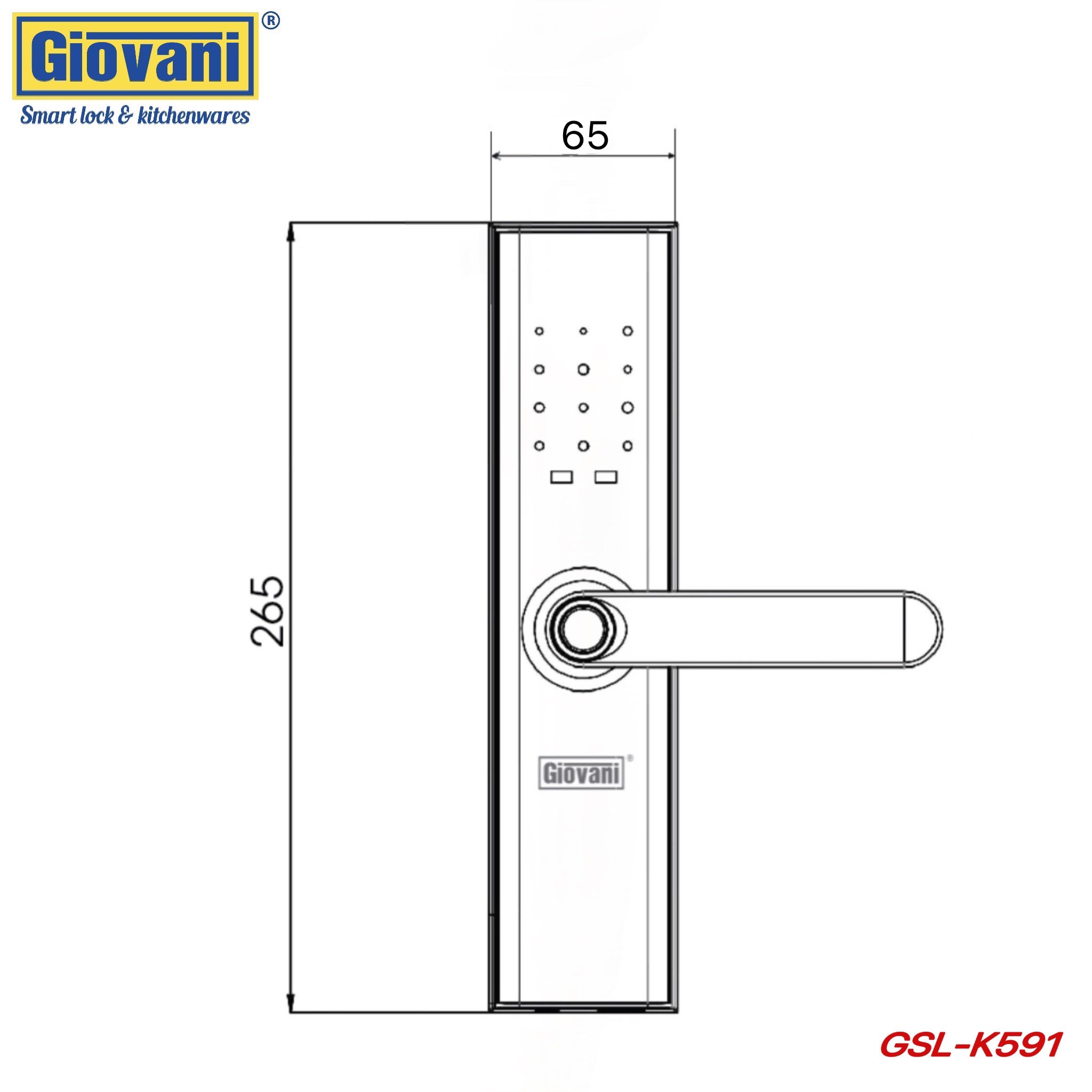 Khóa thông minh Giovani GSL-K591B