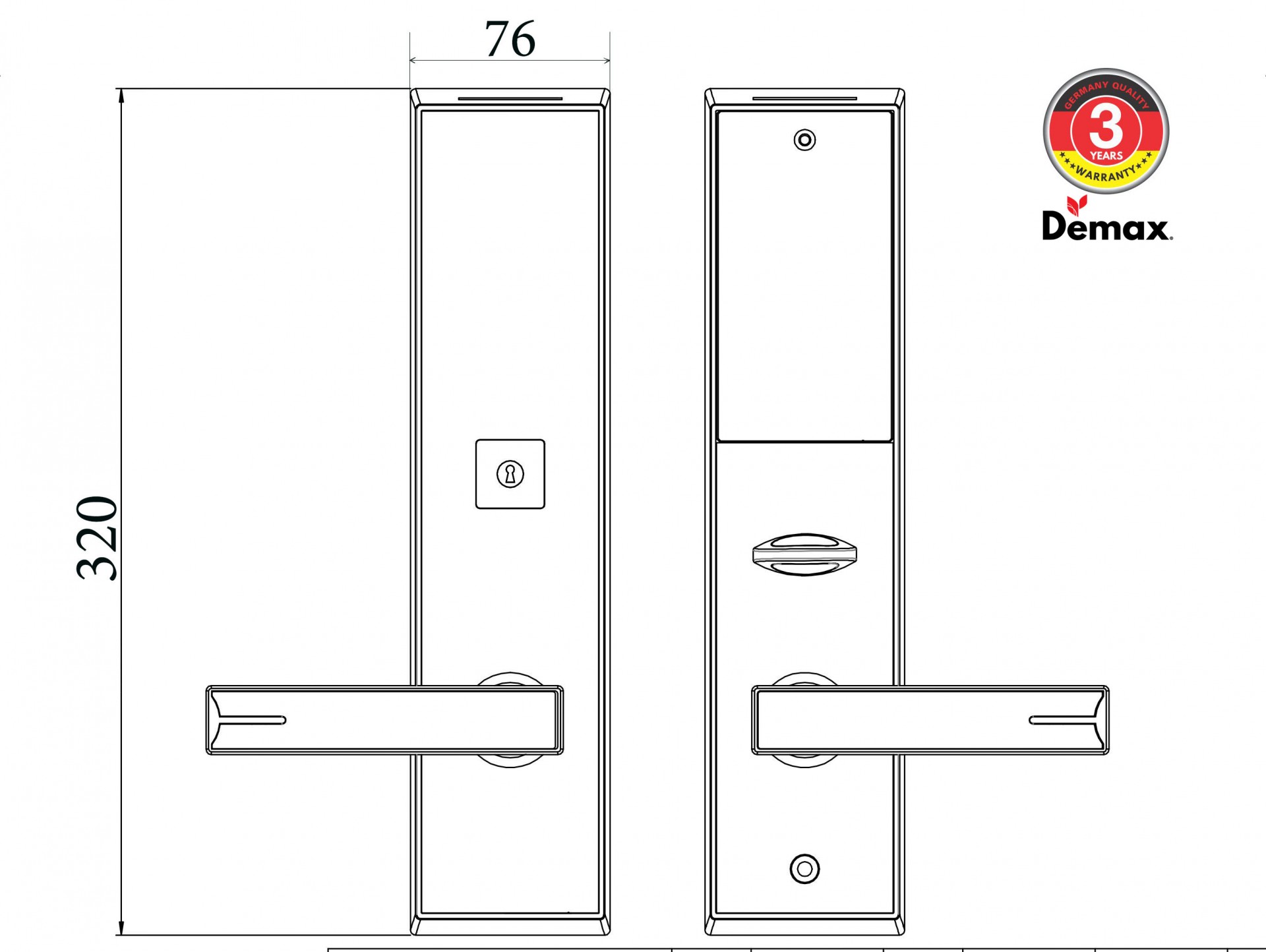 Khóa khách sạn Demax HSL606 SBY
