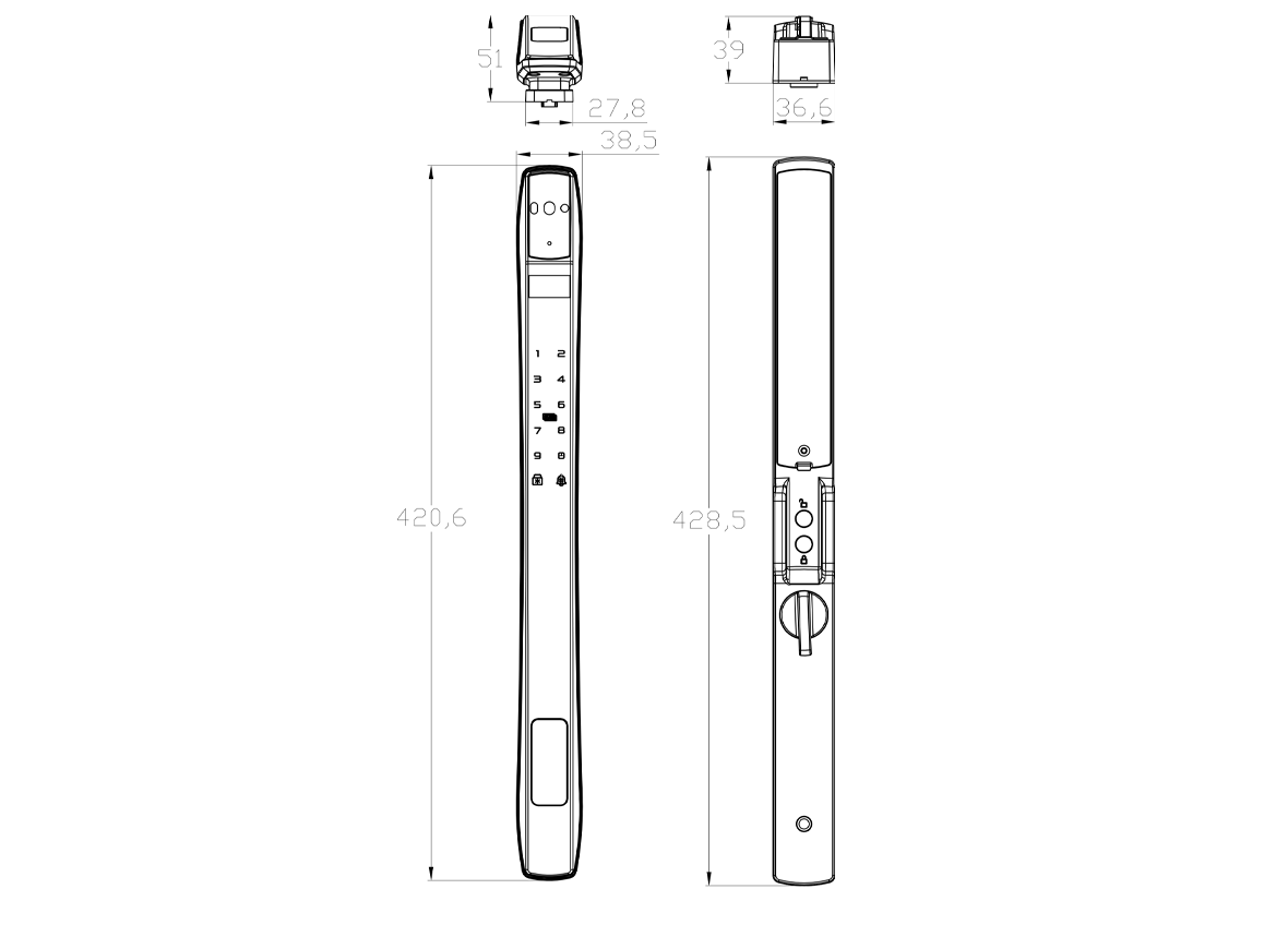 Khóa cửa gỗ Hexa P300 PRO