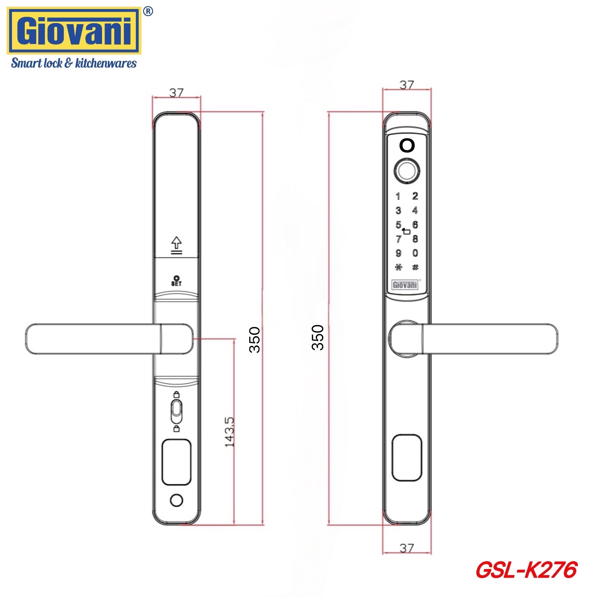 Khóa vân tay Giovani GSL-K276B