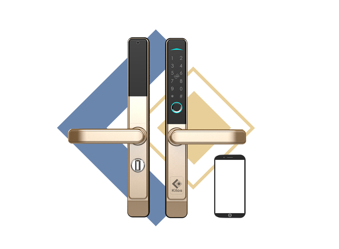 Khóa cửa nhôm mở qua App Kitos KT-AL38 PLus