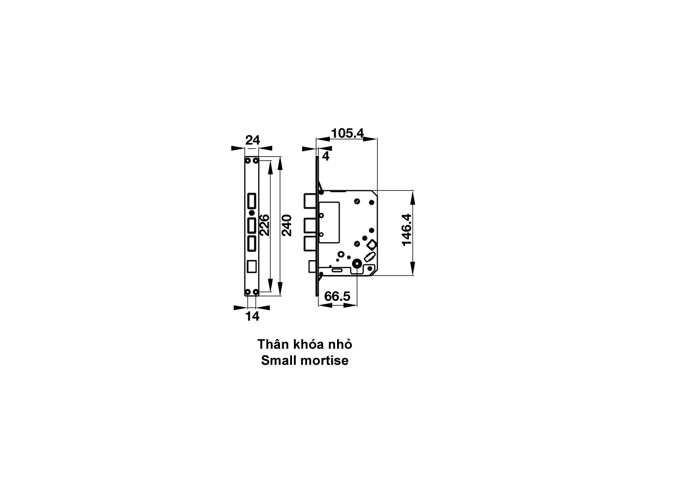 Khóa điện tử Hafele EL7200-TC thân nhỏ 912.05.714