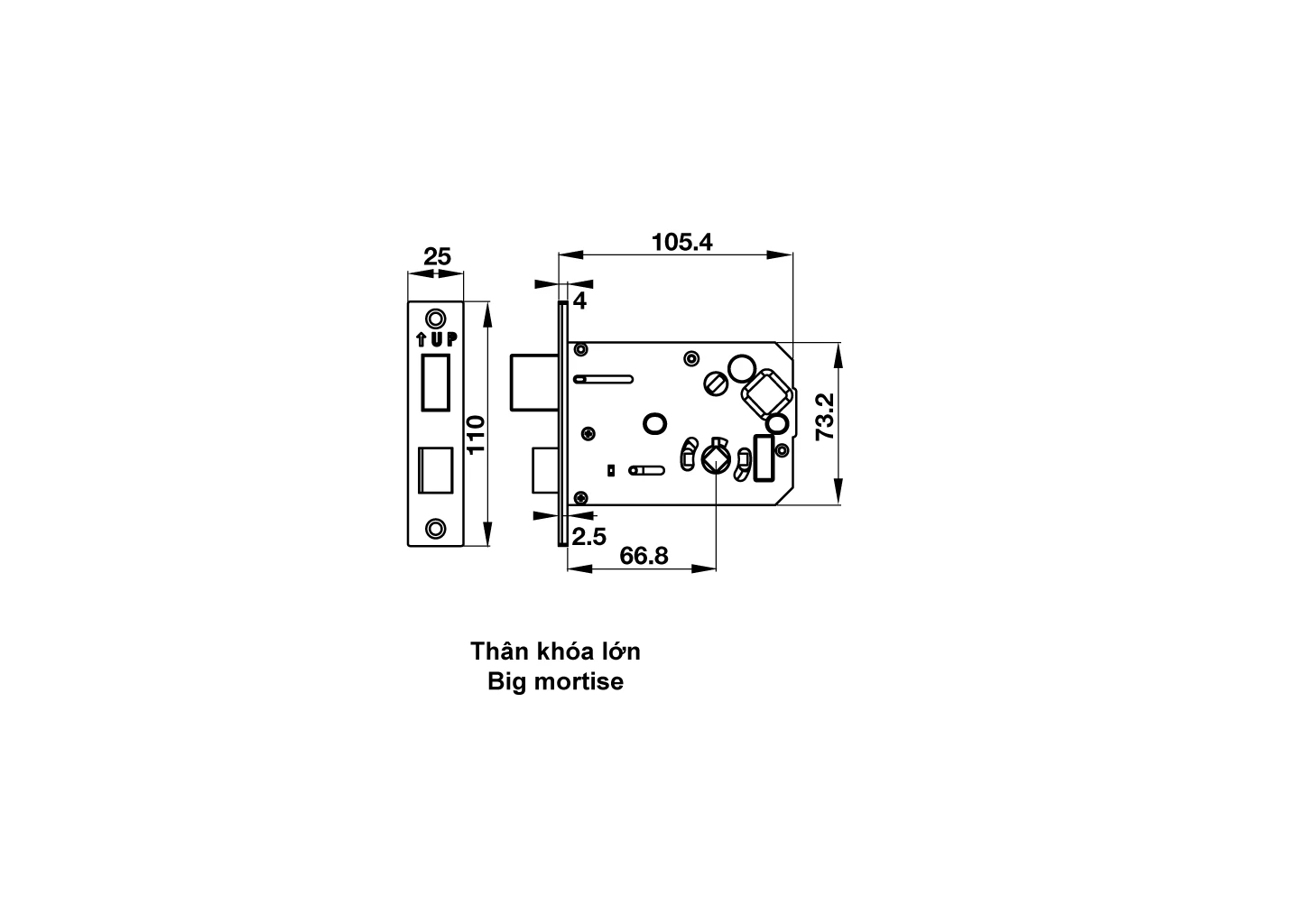 Khóa điện tử Hafele EL7200-TC thân lớn 912.05.715