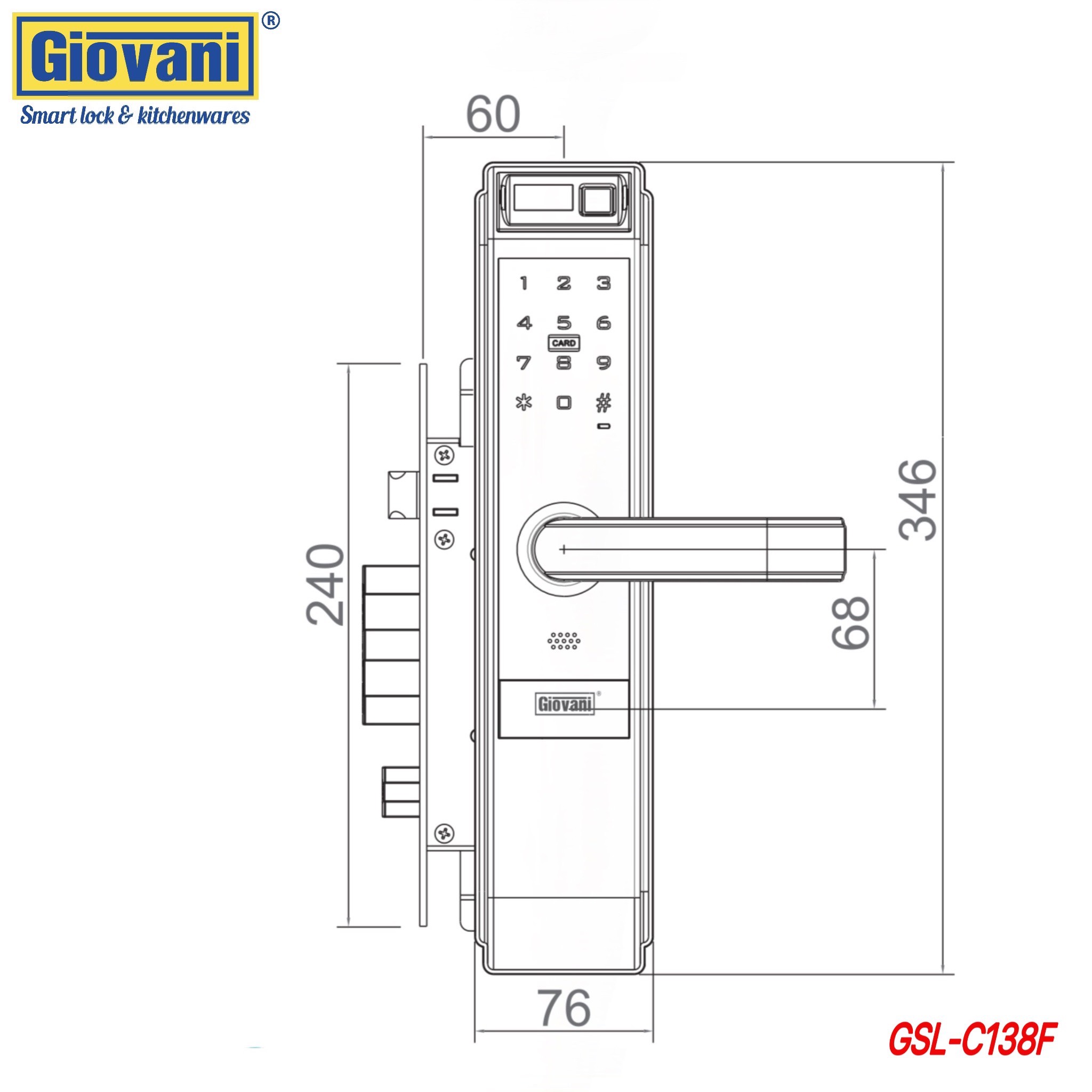 Khóa thông minh Giovani GSL-C138FG