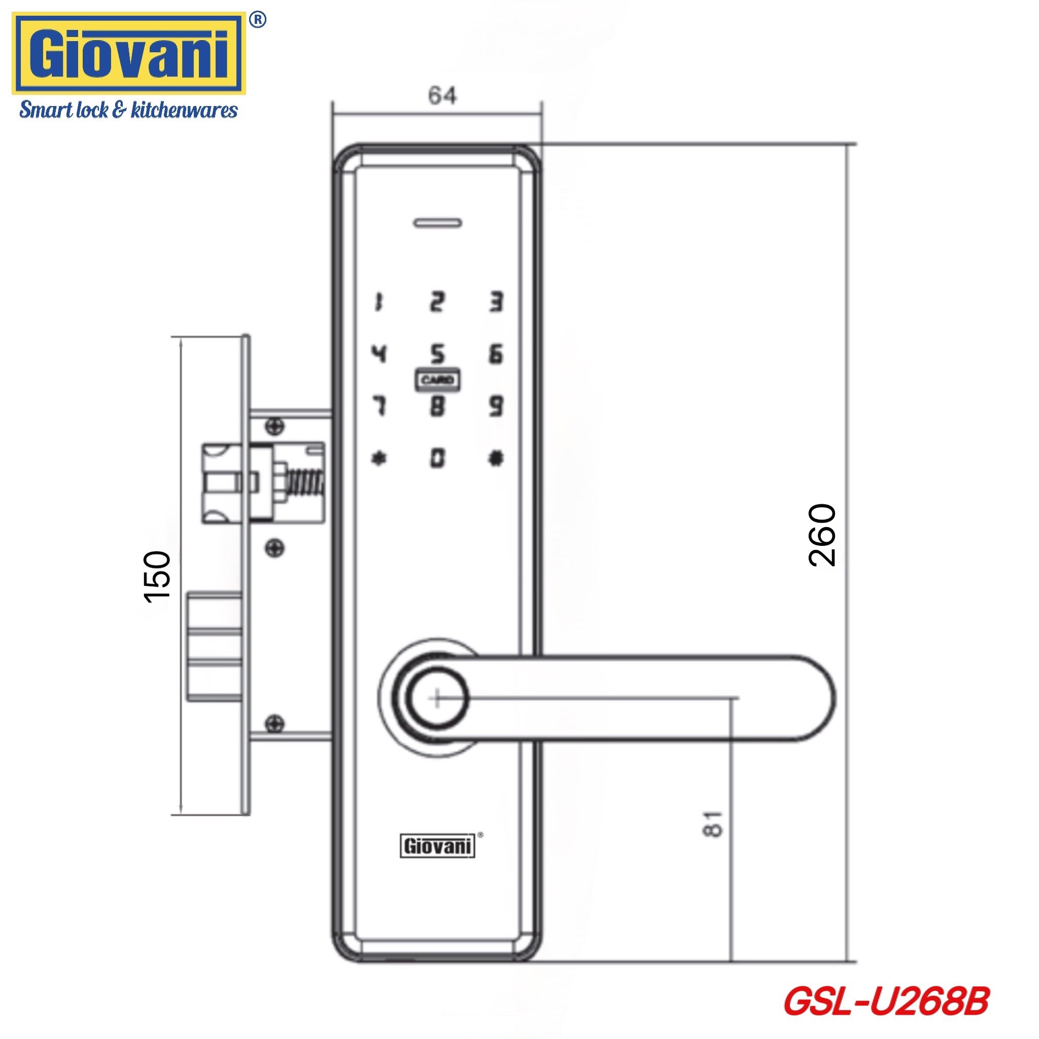 Khóa thông minh Giovani GSL-U268B