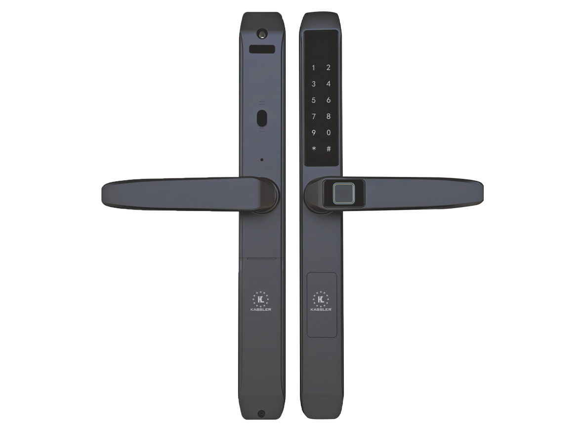 Khóa vân tay cửa nhôm Kassler KL599TD BLACK PIN SẠC