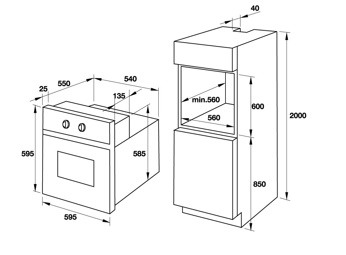 Lò nướng kết hợp hấp âm tủ Hafele HO-T60B 535.02.711