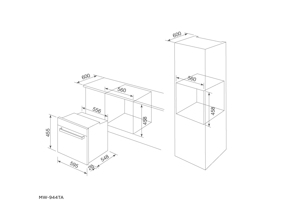 Lò nướng kết hợp vi sóng Malloca MW-944TF