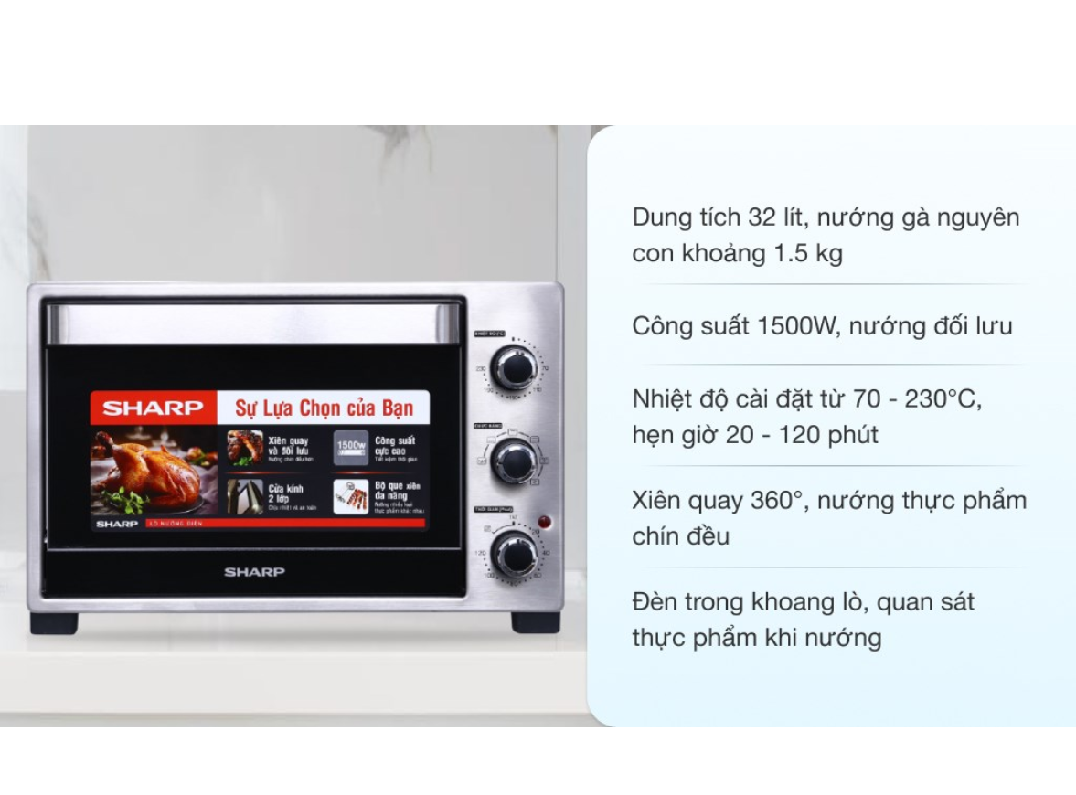 Lò nướng Sharp EO-A324RCSV-ST