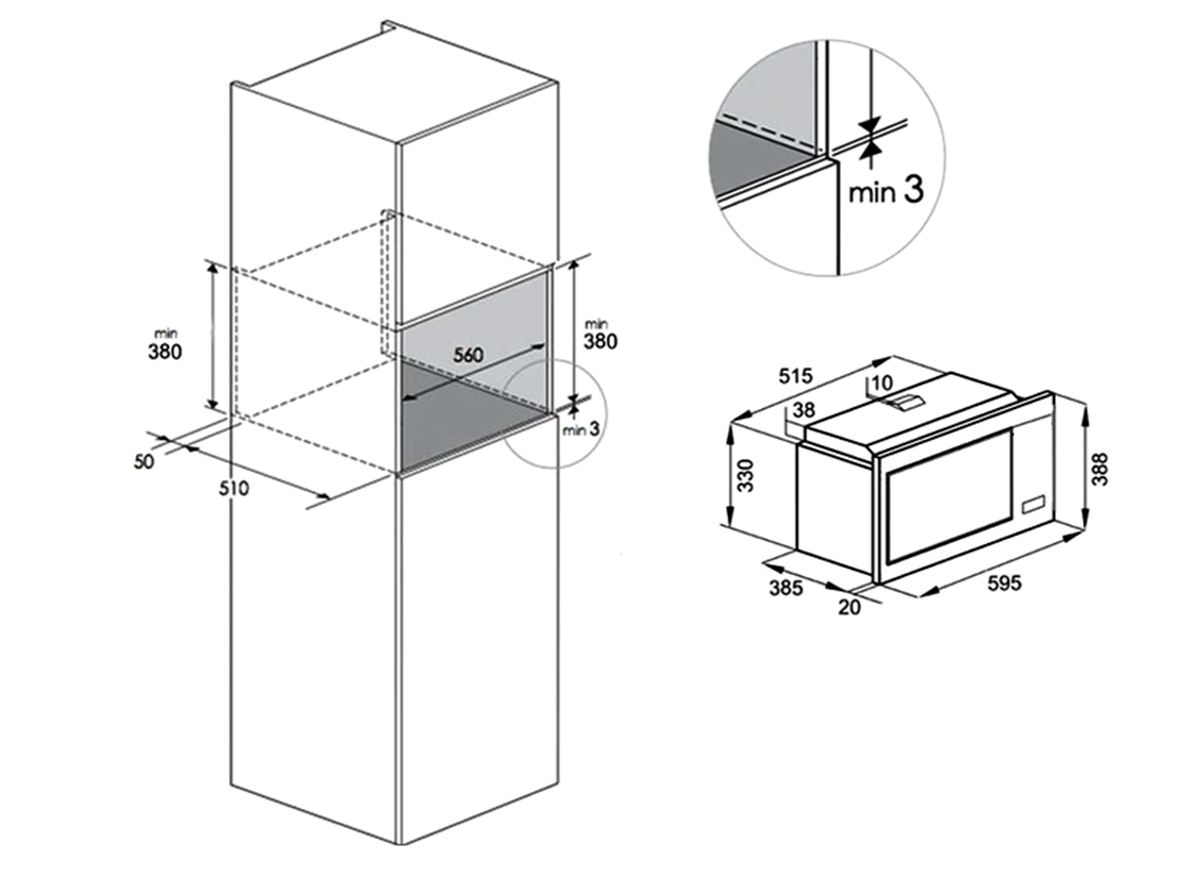 Lò vi sóng có nướng Chefs EH MW801B