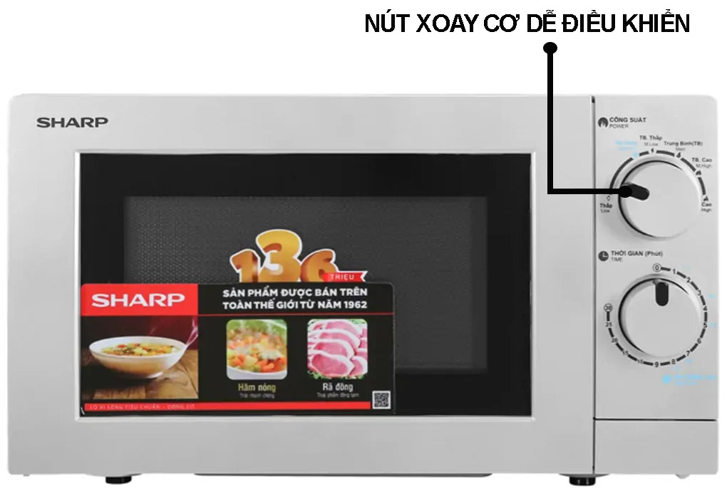 Lò vi sóng Sharp R-207VN-SL 20 lít