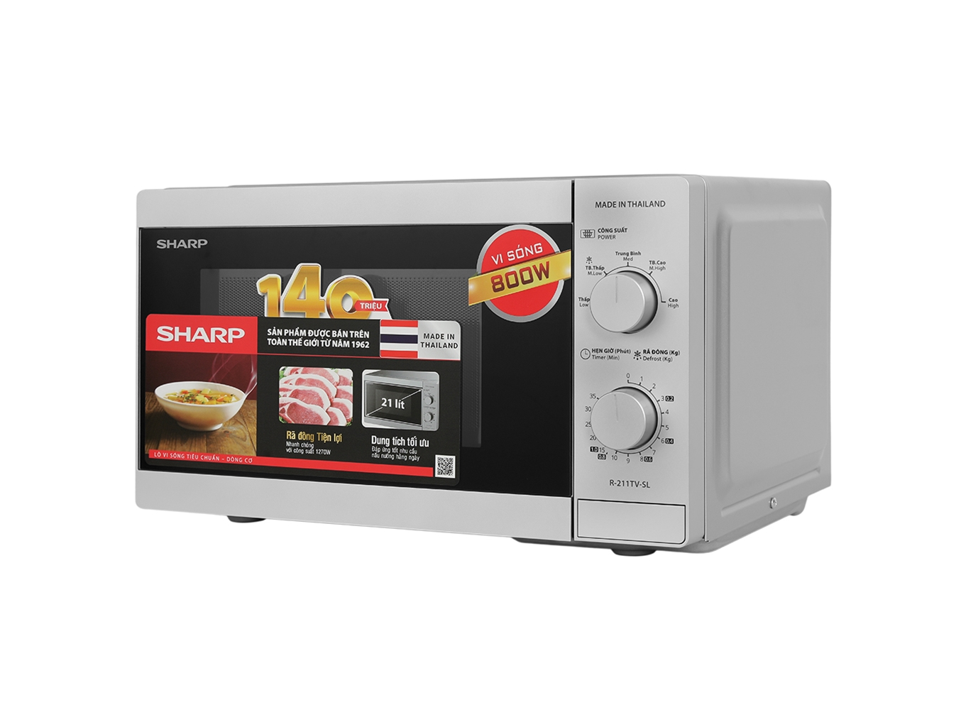 Lò vi sóng Sharp R-211TV-SL 21 lít