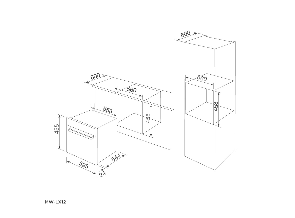 Lò vi sóng kết hợp nướng Malloca MW-LX12