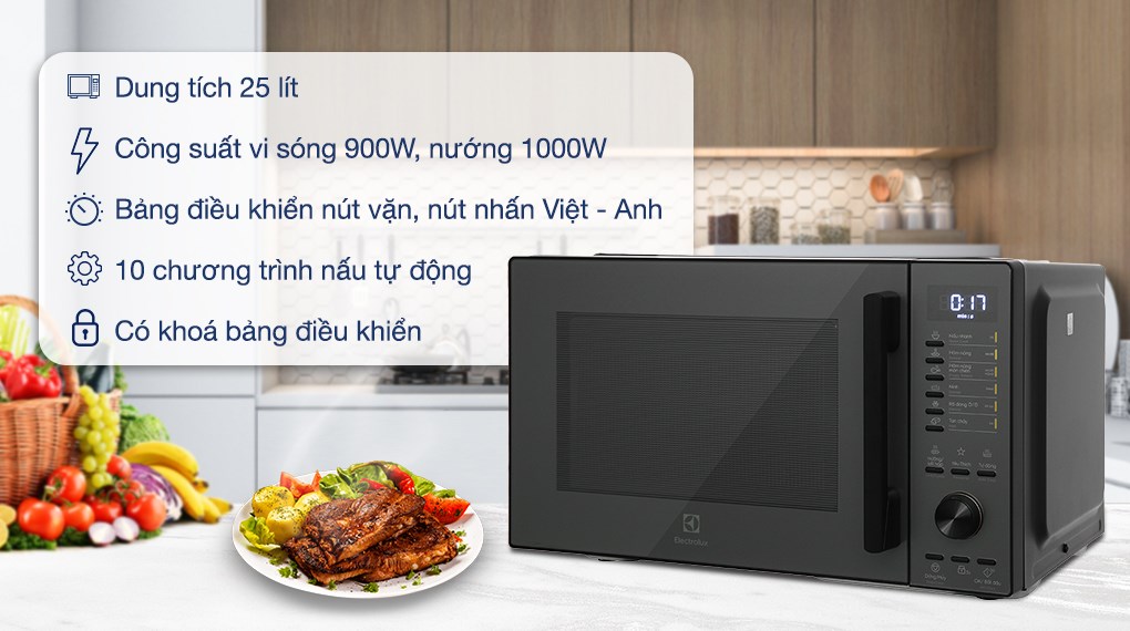 Lò vi sóng Electrolux EMG25D22BM