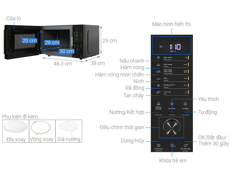Lò vi sóng có nướng Electrolux EMG23D22B
