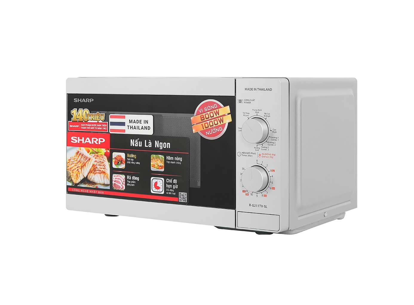 Lò vi sóng Sharp R-G211TV-SL 21 lít