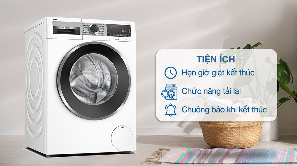 Máy giặt Bosch 10 kg WGG254A0SG - Các tiện ích của máy Máy giặt Bosch 10 kg WGG254A0SG - Các tiện ích của máy