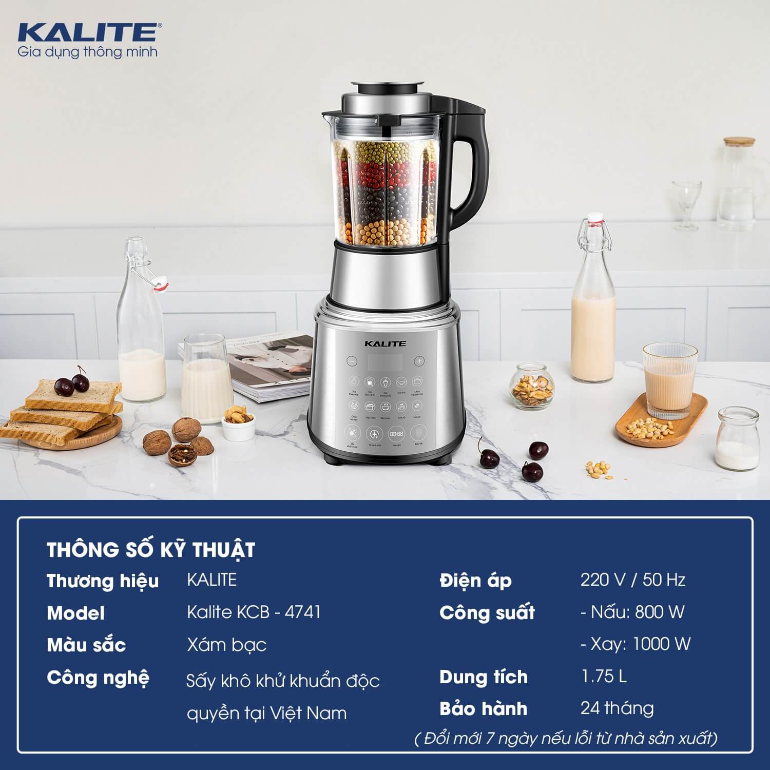 Máy làm sữa hạt KALITE KCB4741