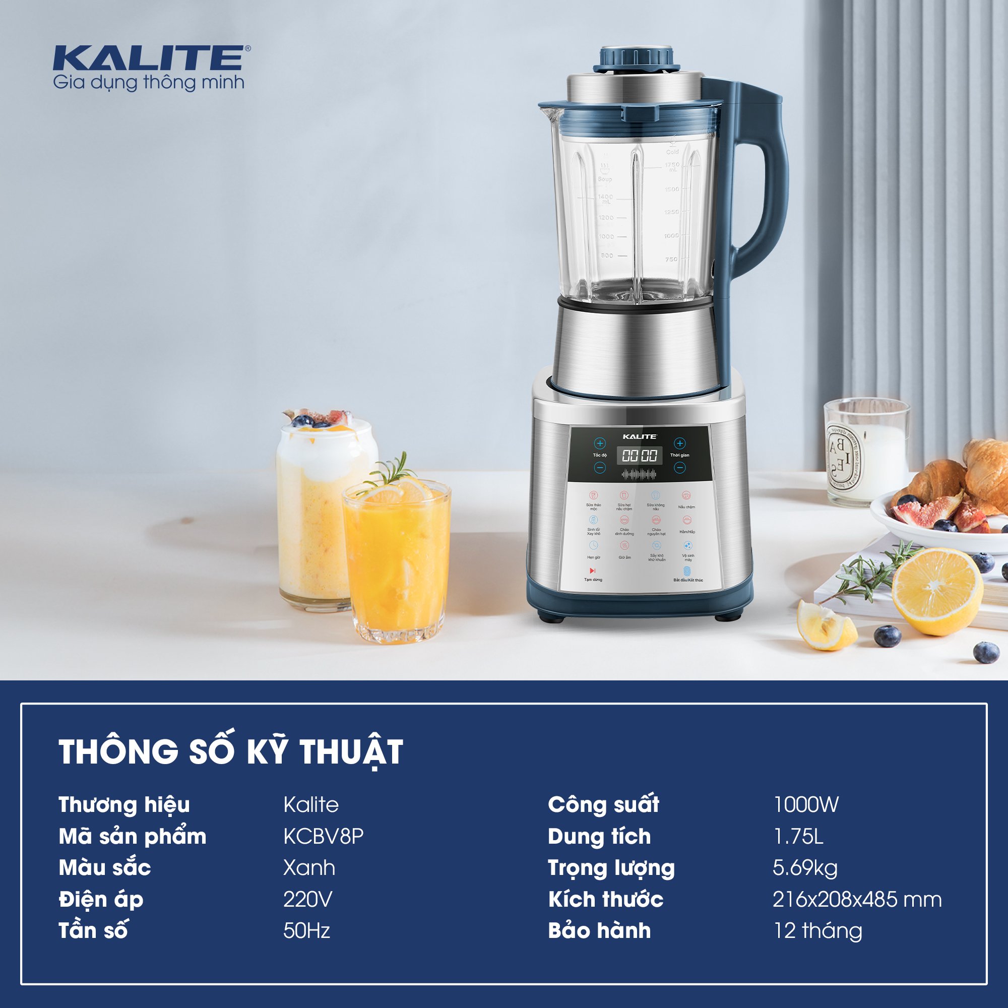 Máy làm sữa hạt KALITE KCBV8P