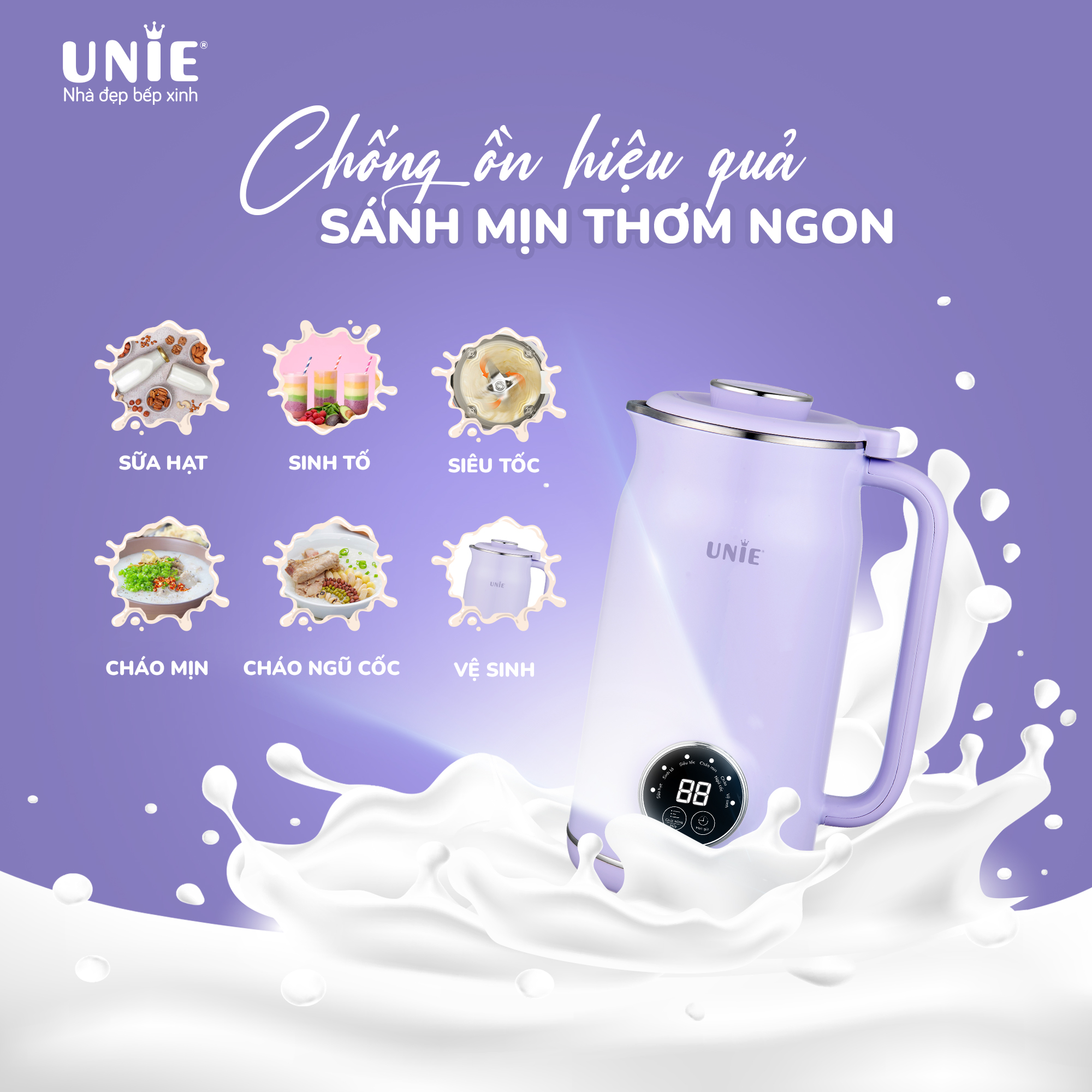 Máy làm sữa hạt UNIE UMB06