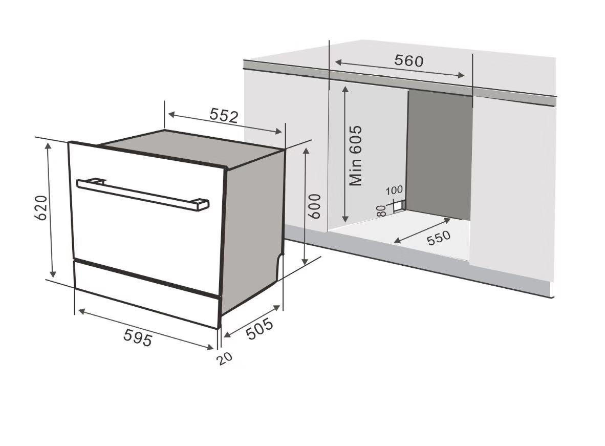 Máy rửa chén KAFF KF-BISMS8