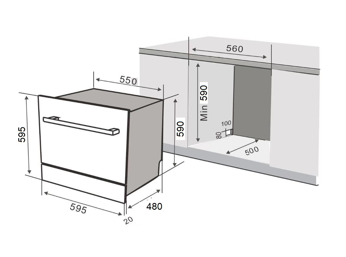 Máy rửa chén KAFF KF-BISW800