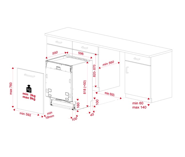 Máy rửa chén Teka DW DFI 76950 220 50 WH