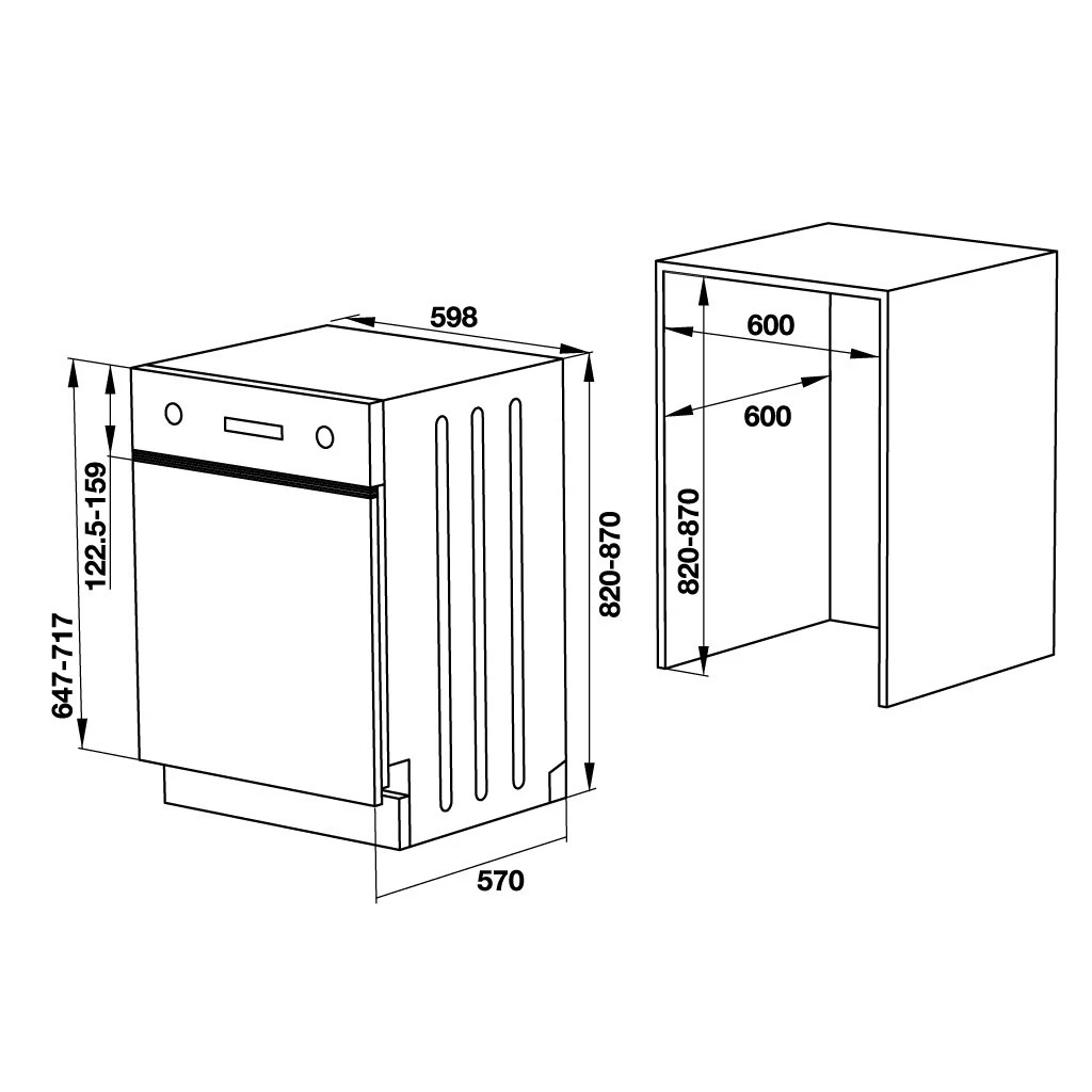 Máy rửa bát Hafele HDW-HI60B 533.23.210