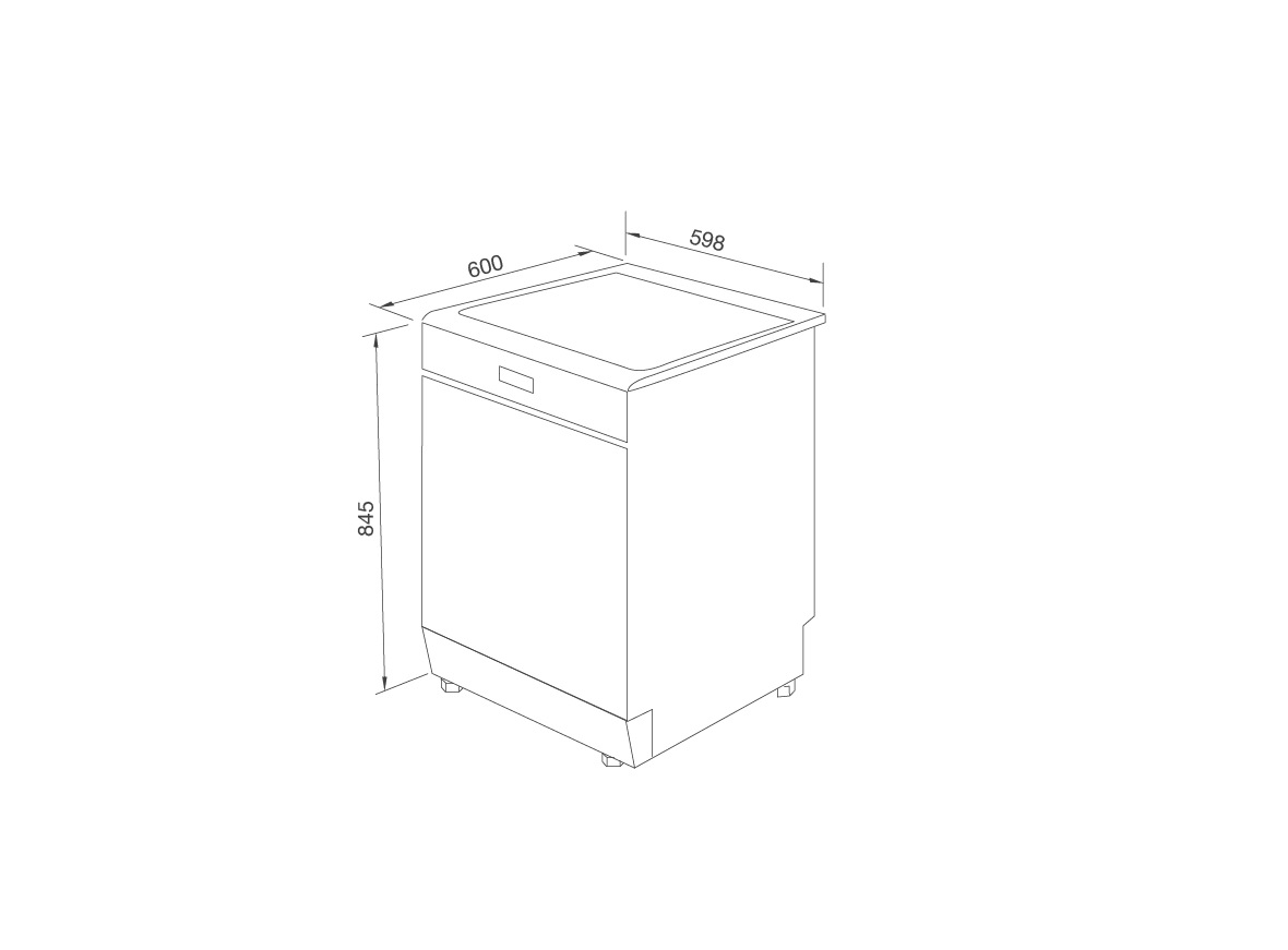 Máy rửa chén bát Malloca WQP12-5201E