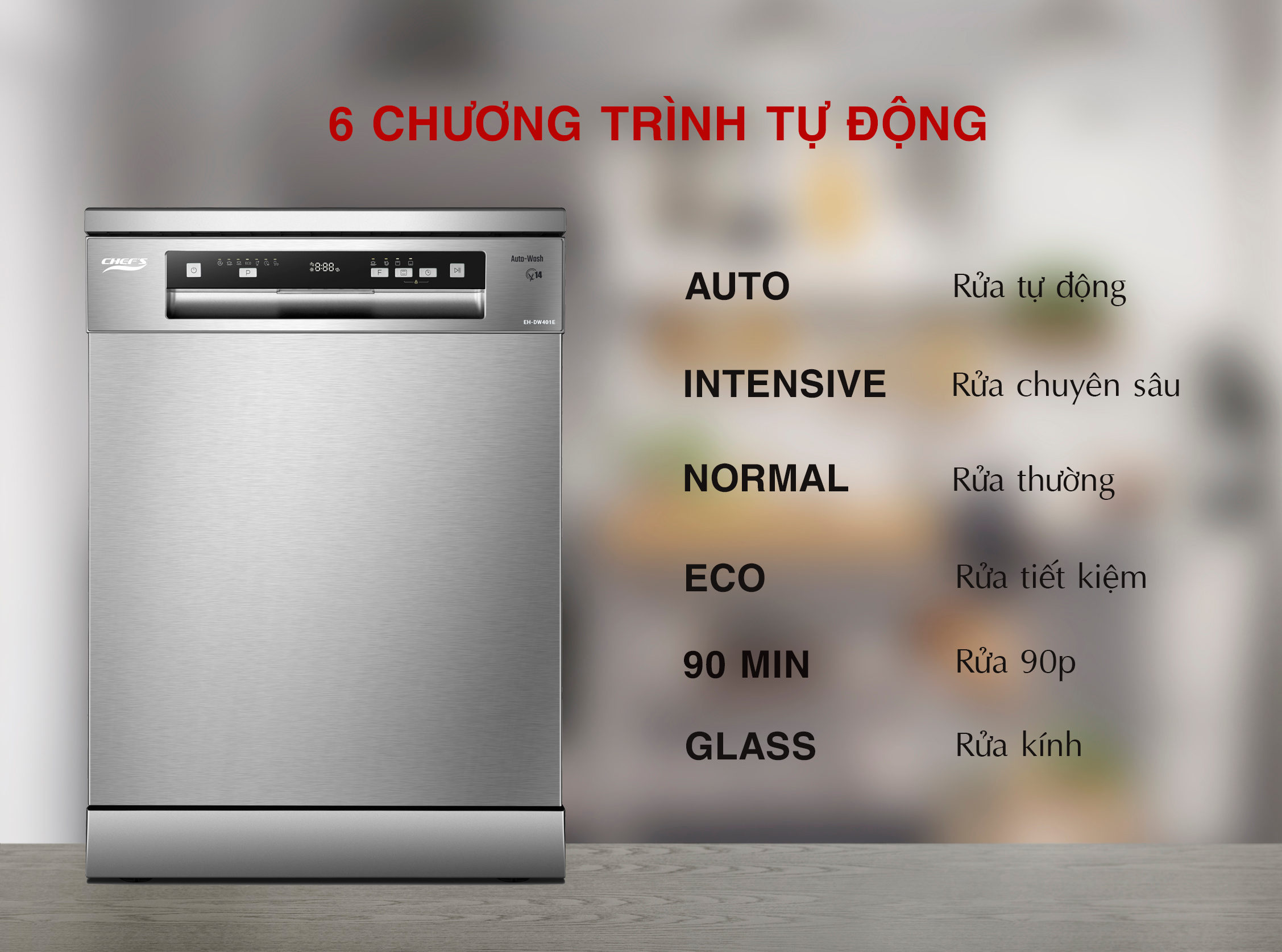 Máy rửa bát Chefs EH DW401E