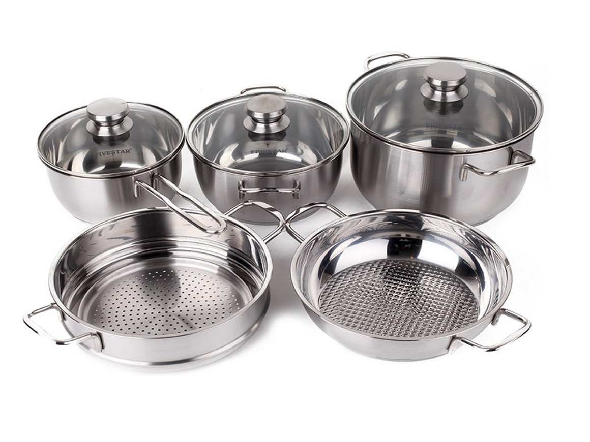 Bộ nồi Fivestar 5 món vung kính