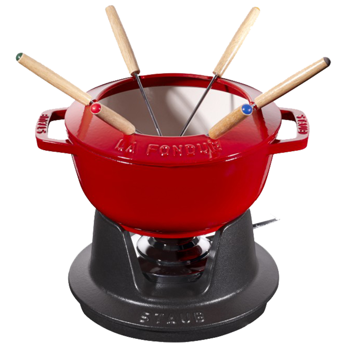 Nồi Staub – Bộ fondue màu đỏ cherry – 18 cm