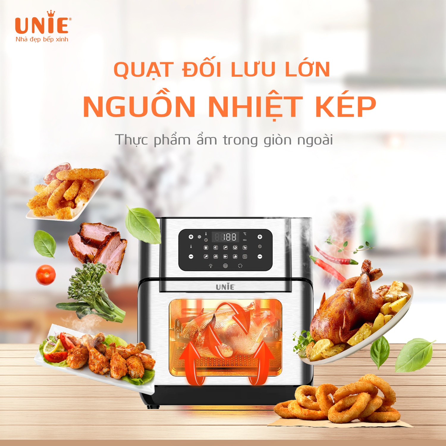 Nồi chiên không dầu UNIE UE-1000