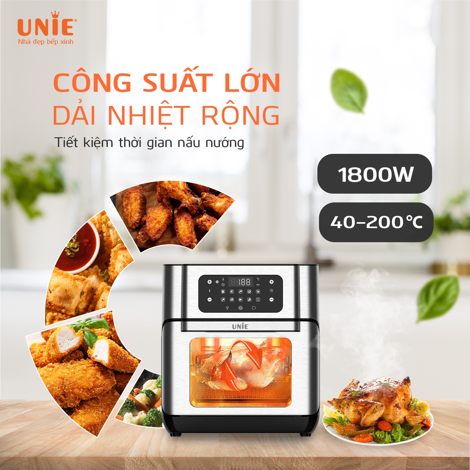 Nồi chiên không dầu UNIE UE-1000