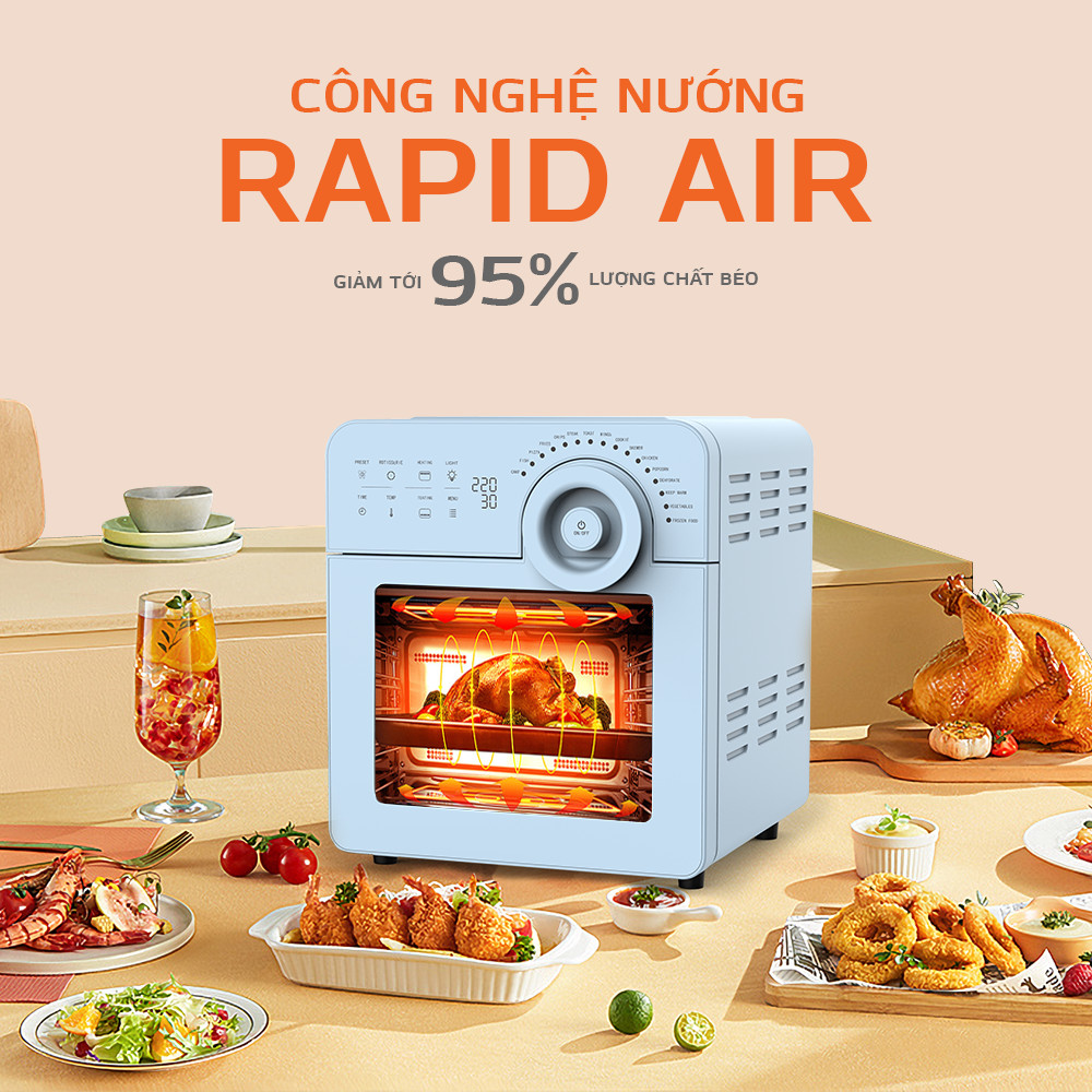 Nồi chiên không dầu UNIE KY BLUE