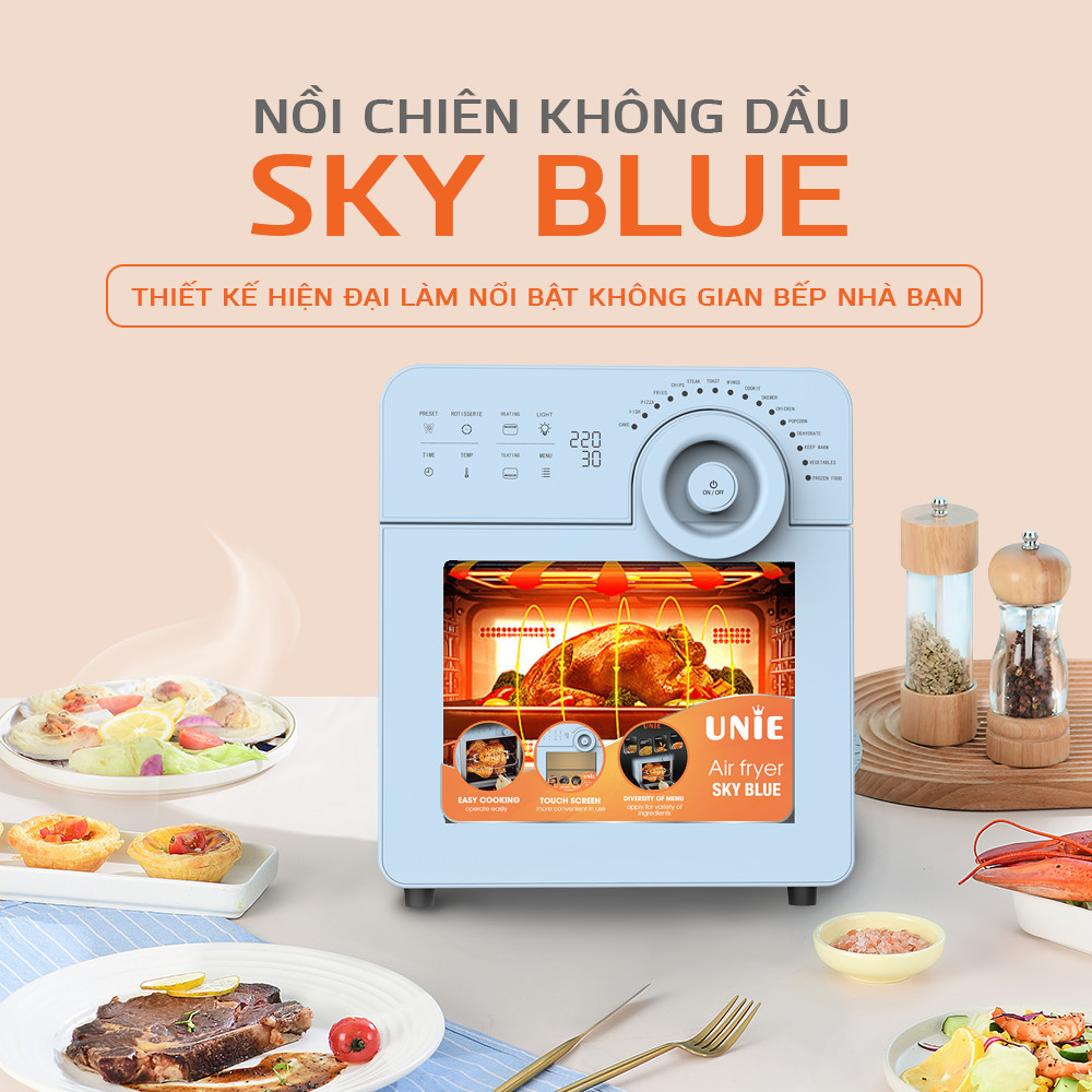 Nồi chiên không dầu UNIE KY BLUE