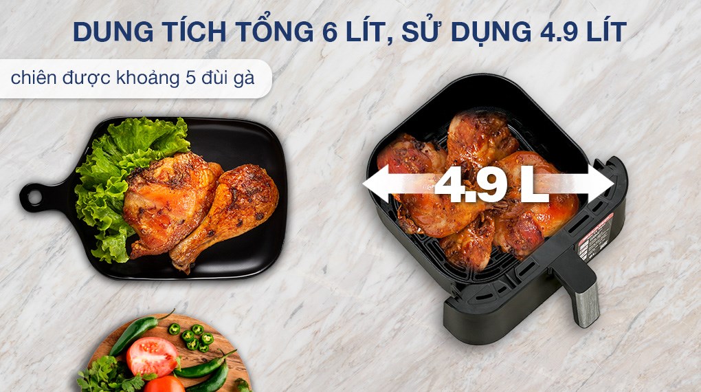 Nồi chiên không dầu Sharp KF-AF60EV-BK